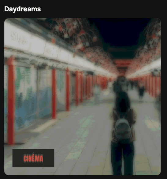 Cinema – Daydreams ( Pop / Ballad )